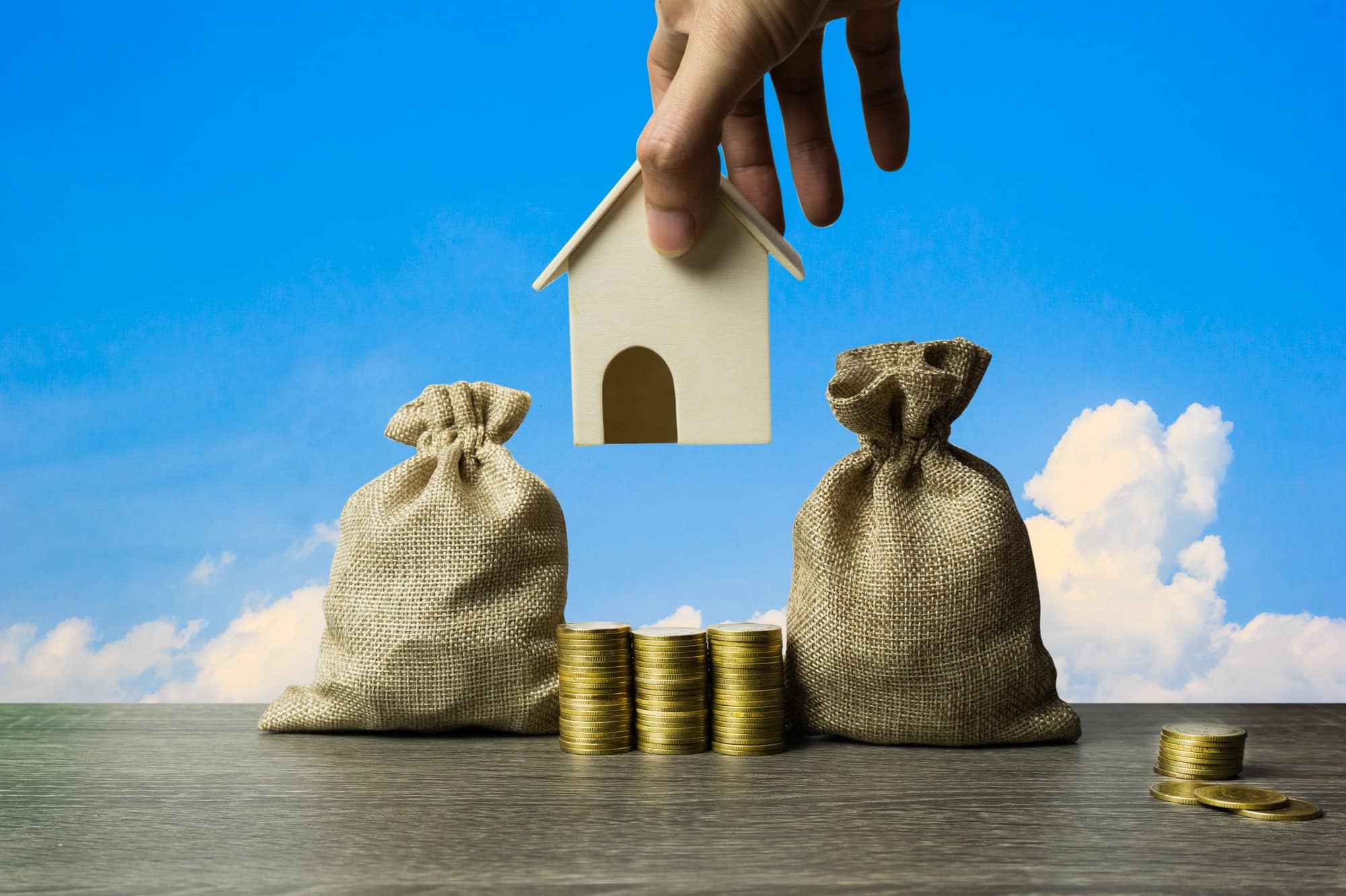 Saving Money, Home Loan, Mortgage, A Property Investment For Future Concept